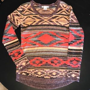 Aztec print sweater